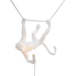 SELETTI "INDOOR-MONKEY LAMP" RESIN LAMP Cm.59x40 h.40 - SWING WHITE