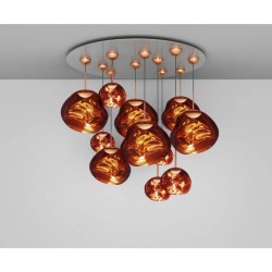 TOM DIXON SYSTÈME DE SUSPENSION MEGA LED MELT EN CUIVRE