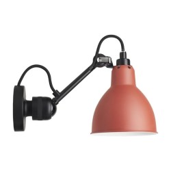 DCW Applique Noir L17cm Lampe Gras N°304 - rouge intérieur blanc